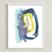 "Infinity Portal" - Art Print in Blue by Misty Hughes - Framed