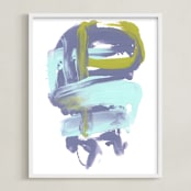 "Pixie Dream" - Art Print in Aqua by Misty Hughes - Framed