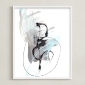 "Fotheringhay" - Art Print in Grey by Misty Hughes - Framed