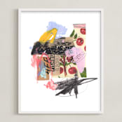 "Wild Hello" - Art Print in Lavender by Misty Hughes - Framed