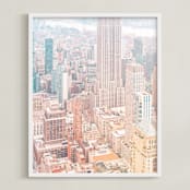 "Sorbet Skyline" - Art Print in Sorbet by Shawna Urban - Framed