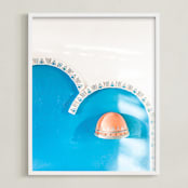 "Yucatan IV" - Art Print in Mayan Blue by Lindsay Ferraris Photography - Framed