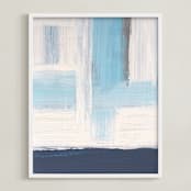 "Look at the View 1" - Art Print in Blending blues by Colleen Ehrlich - Framed
