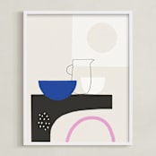 "Surface Study 4" - Art Print in Modern neutrals by Francesca Iannaccone - Framed