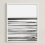 "ripples" - Art Print in black by Leanne Friedberg - Framed