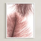"Touched" - Art Print in Warm Mauve by Debra Pruskowski - Framed