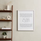 "Our Vows: Portrait Orientation Custom Print" - Custom Print in Midnight Blue by Minted - In a Room
