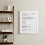 "Your Lyrics: Custom Print " - Custom Print in White by Minted - In a Room