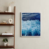"Wavy Blue" - Art Print in Navy by Carole Crohan - CaroleeXpressions - In a Room