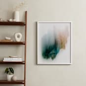 "Coffee Filtered Light" - Art Print in teal by Karen Kardatzke - In a Room