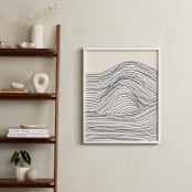 "Rolling Waves I" - Art Print in Deep Ocean by Jayne Alfieri - In a Room