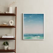 "Malibu Surf and Sky II" - Art Print in Fresh Blue by Kamala Nahas - In a Room