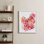 "Think Pink" - Art Print in Flamingo Pink by Makewells - In a Room