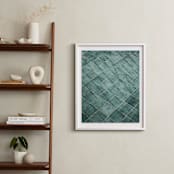 "Weaves of shadows II" - Art Print in Teal Green by Van Tsao - In a Room