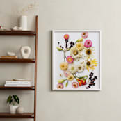 "Bloom Baby Bloom" - Art Print in Classic Rose by Theresa Bear - In a Room