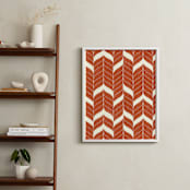 "Chevron Flow" - Art Print in Rust by Angel Walker - In a Room