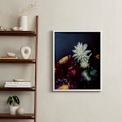 "Dark Fall Flowers" - Art Print in dark denim by Katie Buckman - In a Room