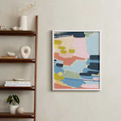 "Rainbow Mash Up" - Art Print in Perfect Pink by Katie Craig - In a Room