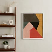 "Geo Abstract" - Art Print in Urban Red by Angel Walker - In a Room