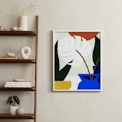 "Tropical Elements" - Art Print in Terracotta Blue by Jenna Skead - In a Room