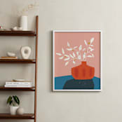 "Mid Century Vase" - Art Print in Bubble Gum by Morgan Kendall - In a Room