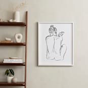 "Stretching" - Art Print in White by Miranda Mol - In a Room