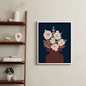 "Emilie" - Art Print in Deep Blue by Alex Roda - In a Room