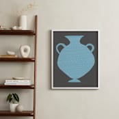 "Amphora (blue)" - Art Print in Silver Sky Blue by Elliot Stokes - In a Room