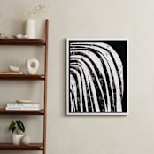 "Waterfall" - Art Print in Charcoal by Leanne Friedberg - In a Room