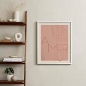 "Amour" - Art Print in blush by Morgan Kendall - In a Room