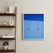 "Blues!" - Art Print in Vibrant Teal Blue by Diana K. Garrett - In a Room