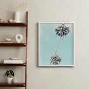 "Palms for Days" - Art Print in Pale Turquoise by Shannon Howard - In a Room