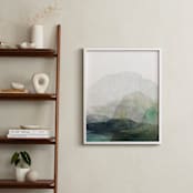 "Finding Balance No. 1" - Art Print in Emerald by Karen Kardatzke - In a Room