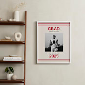 "Team Grad: Portrait Framed Photo" - Framed Photo in Cherry by Louise Kay - In a Room