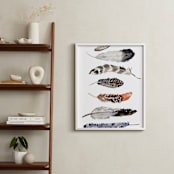 "Feather Print" - Art Print in neutrals by Shannon Kirsten - In a Room