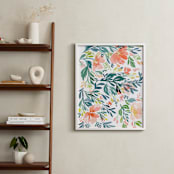 "Dancing Peonies" - Art Print in Peony Pink by Natalie Malan - In a Room
