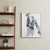 "Drawing 369 - Standing Man" - Art Print in Deep Charcoal by Derek overfield - In a Room