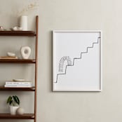 "Slinky on the Stairs" - Art Print in grayscale by Elliot Stokes - In a Room