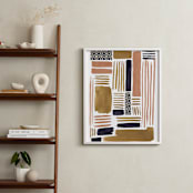 "Staccato" - Art Print in Nude Navy by Meg Gleason - In a Room
