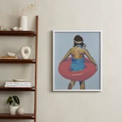 "Violet Intertube 1" - Art Print in Cerulean Blue by Annie Seaton - In a Room
