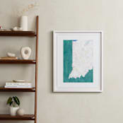 "Indiana in Paint" - Art Print in Indiana Green by Denise Wong - In a Room