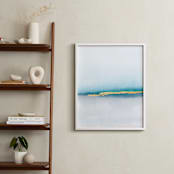"Golden Sand" - Art Print in Sea Glass Blue by Maria Hilas-Louie - In a Room