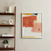 "Red Circle Composition" - Art Print in Rusted Garnet by KATE QUALE - In a Room