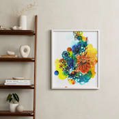 "Summer Bouquet" - Art Print in Golden Sun Yellow by Sonal Nathwani - In a Room