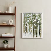 "Forest Snow" - Art Print in Forest Green by Yao Cheng Design - In a Room