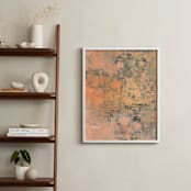 "Sunny Disposition by Stacy Kron" - Art Print in Sunshine Orange by Stacy Kron - In a Room