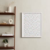 "Drawn Herringbone Art" - Art Print in Turquoise by Amber Barkley - In a Room