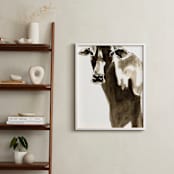"The Gaze of the Cow" - Art Print in Sepia by Alaine Ball - In a Room