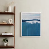 "Soaring Splash " - Art Print in Deep Sea Blue by Colleen Ehrlich - In a Room