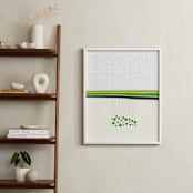"Blooming Dots" - Art Print in Green by Subee Studio - In a Room